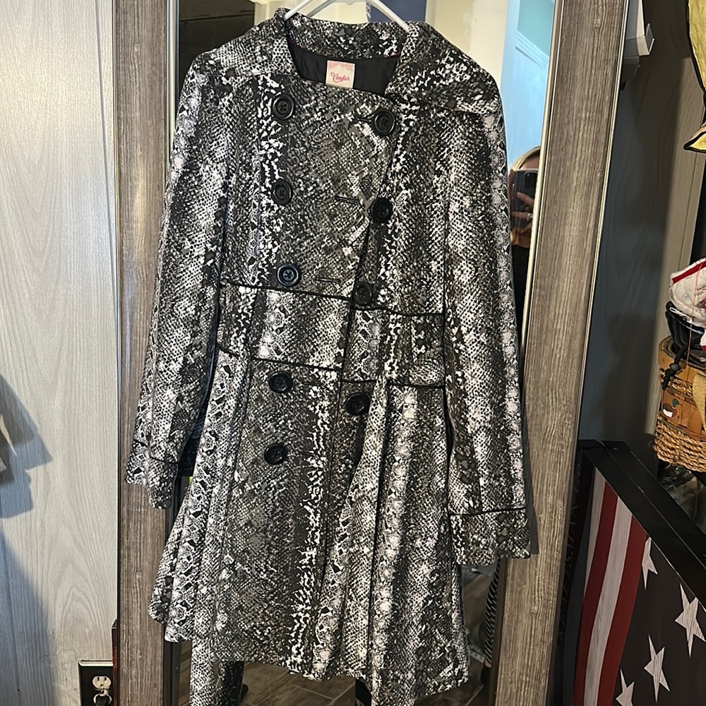 Candies snake skin pea coat